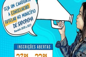 Abertas inscrições para interessados ao cargo de conselheiro tutelar do município de Sapopema.