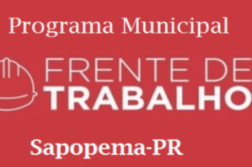 Resultado Programa Frente de Trabalho