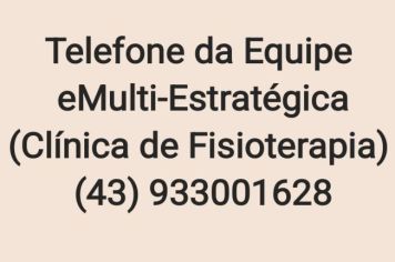 CONTATO CLÍNICA FISIOTERAPIA MUNICIPAL