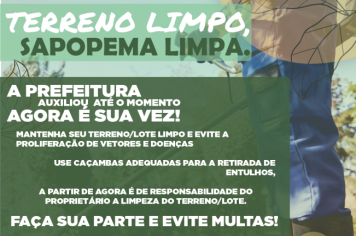 TERRENO LIMPO, SAPOPEMA LIMPA!