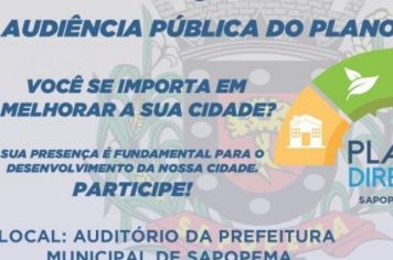 Convite Para Audiência Pública do Plano Diretor