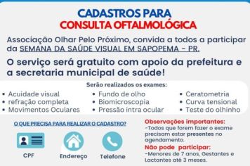 SEMANA DA SAUDE VISUAL