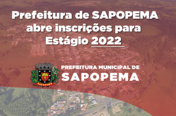 Prefeitura abre inscrições para Estágio