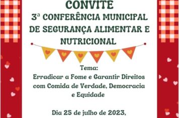3ª CONFERÊNCIA MUNICIPAL DE SEGURANÇA ALIMENTAR E NUTRICIONAL