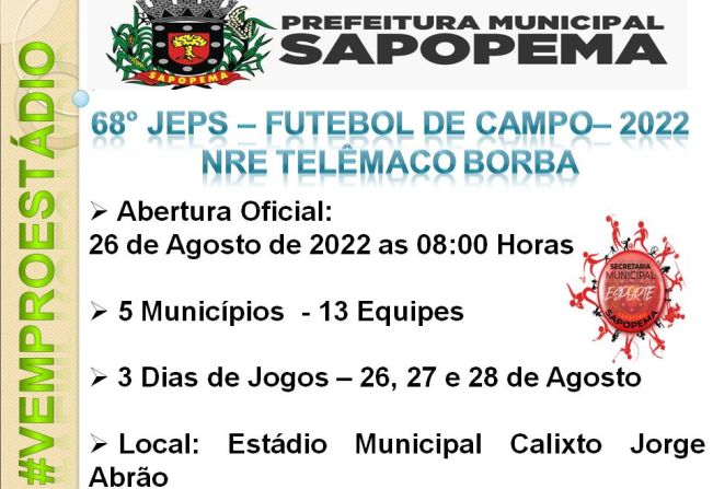 ¨68° Jogos Escolares do Paraná Futebol de Campo