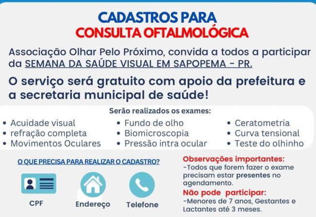 SEMANA DA SAUDE VISUAL